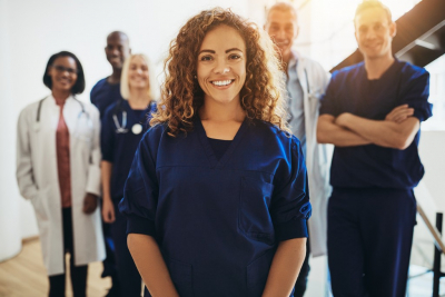 group of healthcare smiling